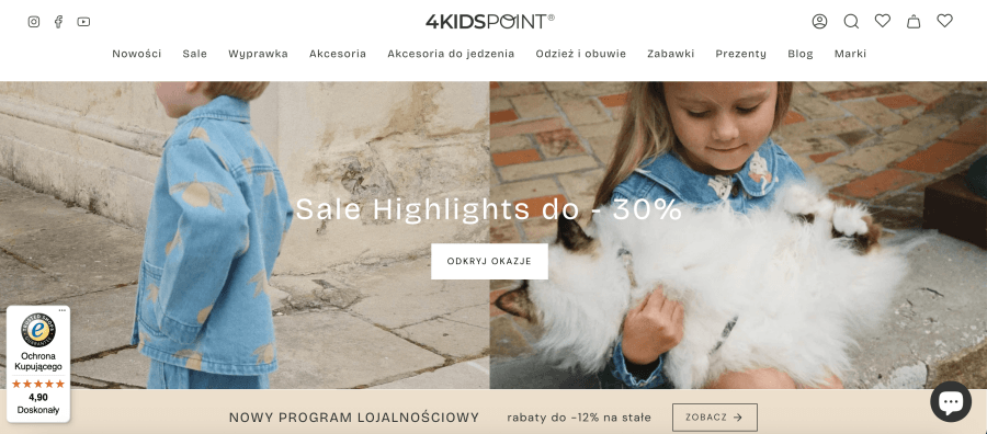 Strona internetowa 4kidspoint