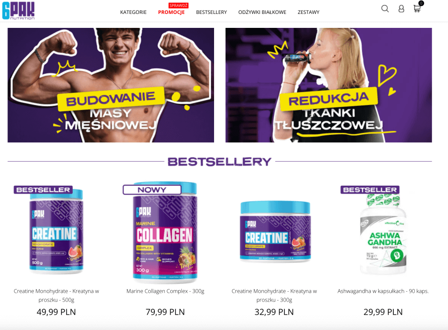 Sklep internetowy 6PAK Nutrition