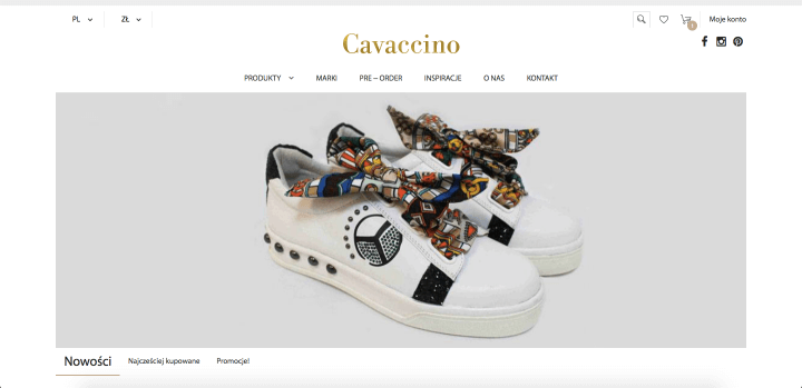 Strona sklepu Cavaccino