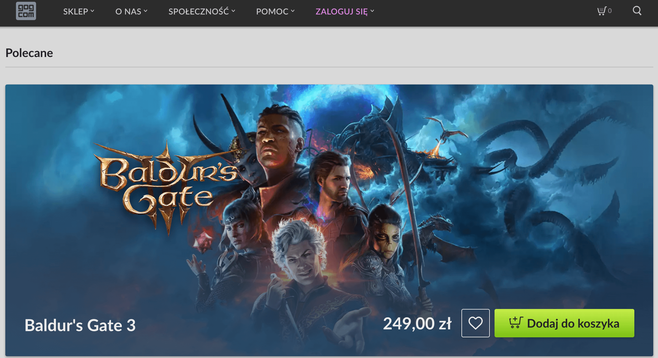 Sklep internetowy GOG