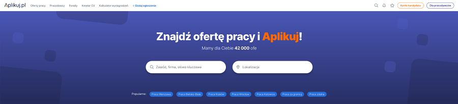 Strona internetowa Aplikuj.pl