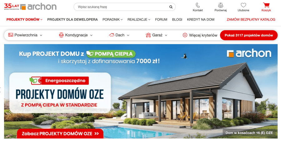 Strona internetowa Archon