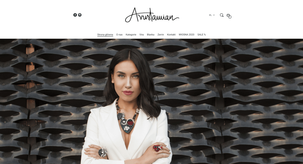 Strona internetowa sklepu Arustamian