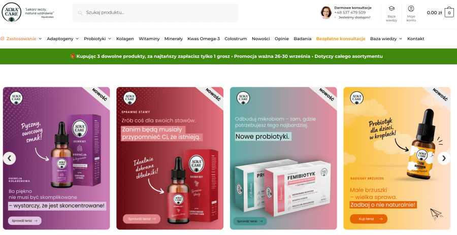 Sklep internetowy Aura Care