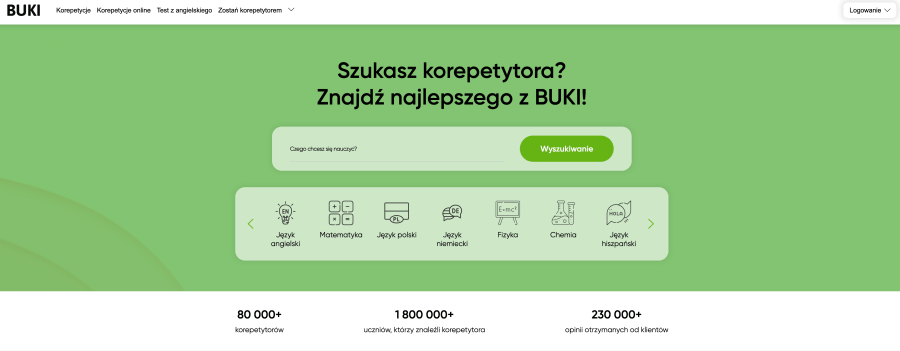Strona internetowa Buki