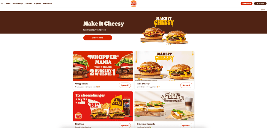 Strona internetowa burgerking