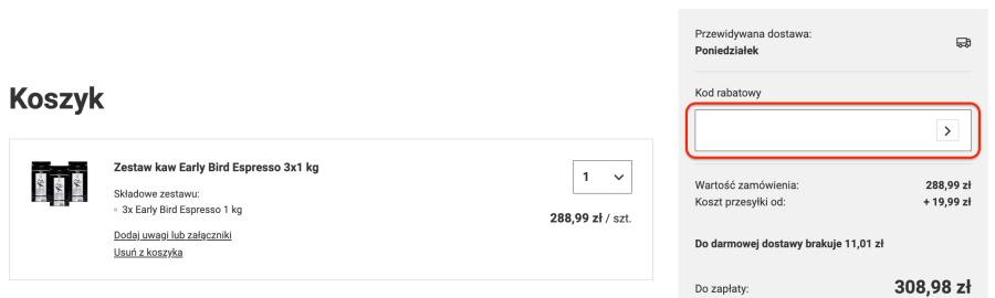 Miejsce na kod rabatowy Cafe Borówka