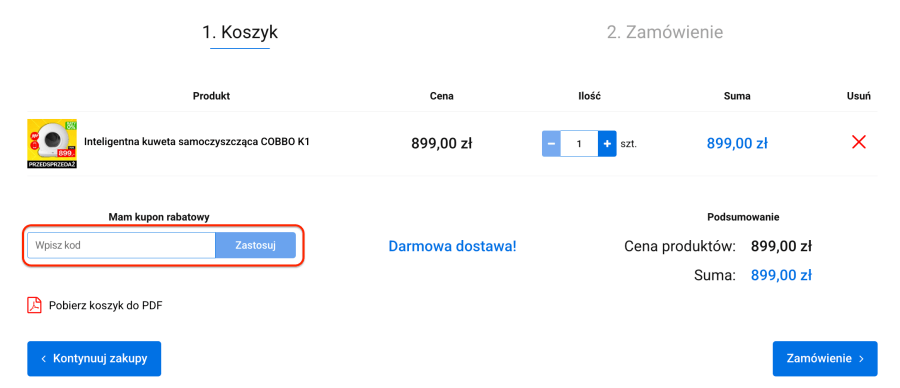 Miejsce na kod rabatowy Cobbo