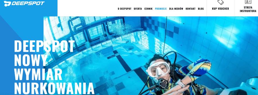 Strona internetowa Deepspot