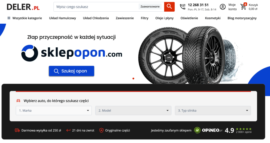 Strona internetowa deler