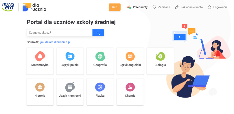 Strona internetowa Dlaucznia.pl