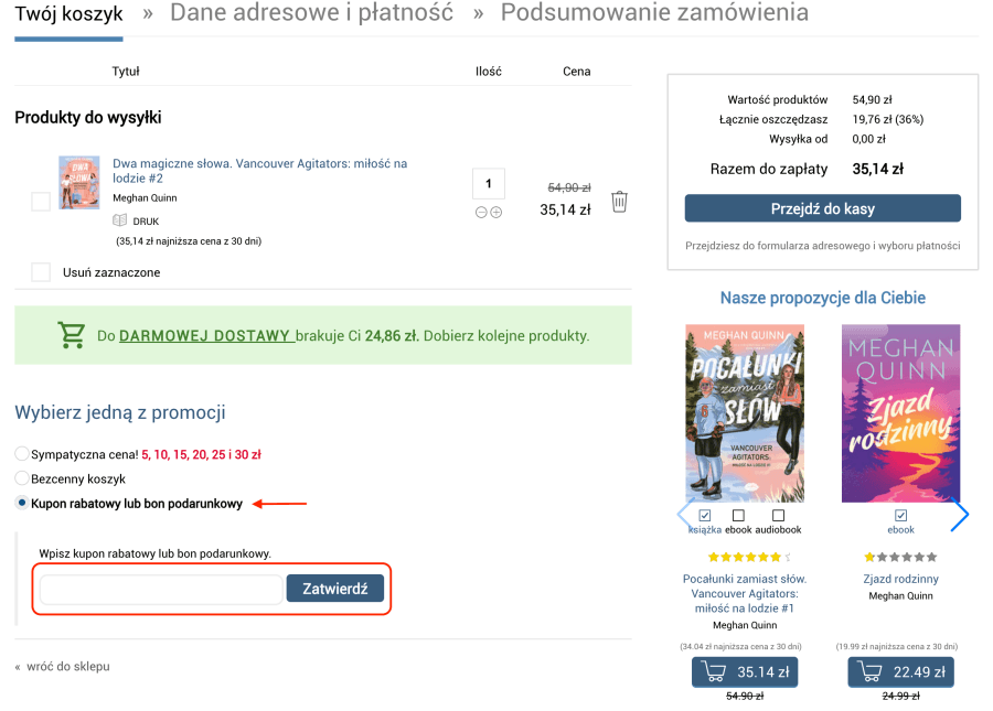 Miejsce na kod rabatowy Editio