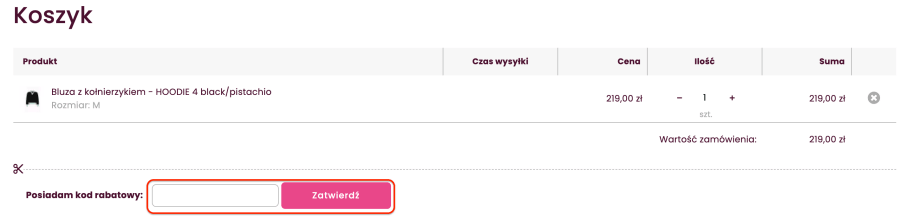 Miejsce na kod rabatowy ekskluzywna