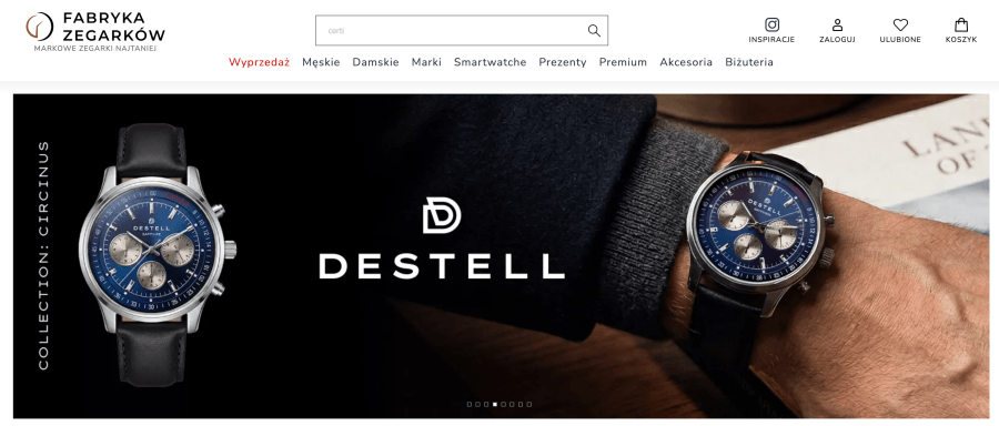 Strona internetowa Fabryka zegarkow