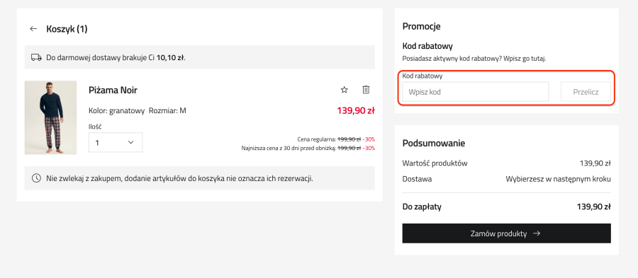 Miejsce na kod rabatowy Henderson