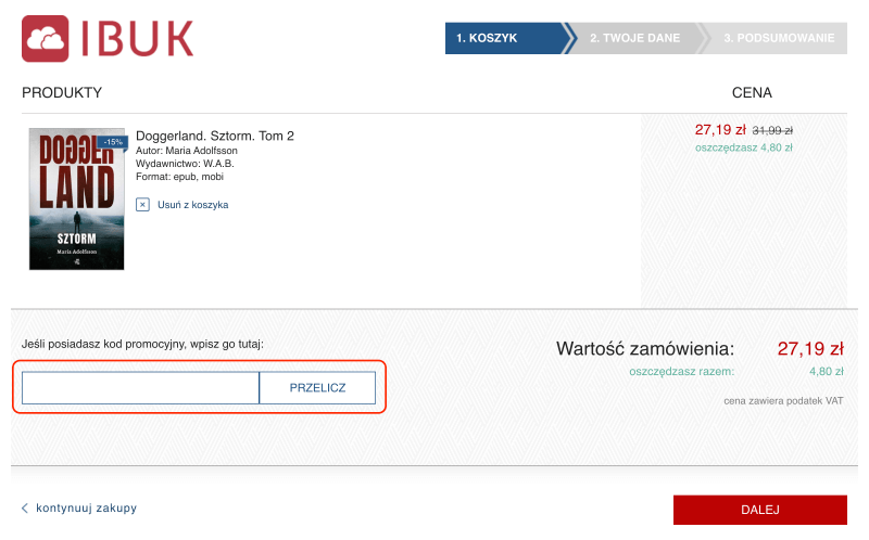 Pole na kod rabatowy IBUK.pl
