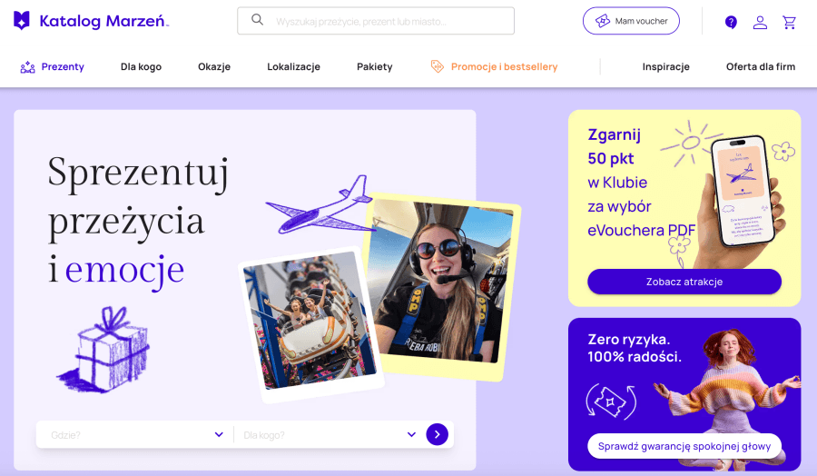 Strona internetowa katalog marzen