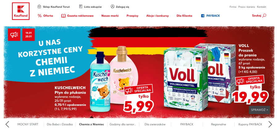 Strona internetowa sklep KAUFLAND