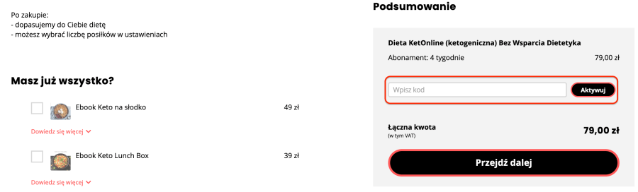 Miejsce na kod rabatowy KetOnline