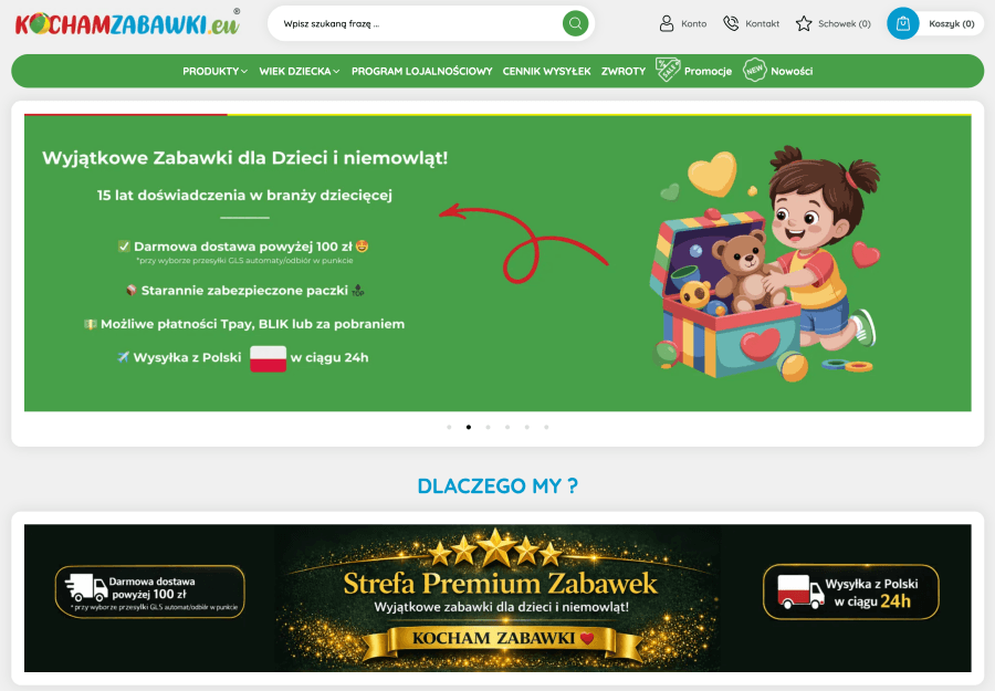 Sklep internetowy Kocham zabawki