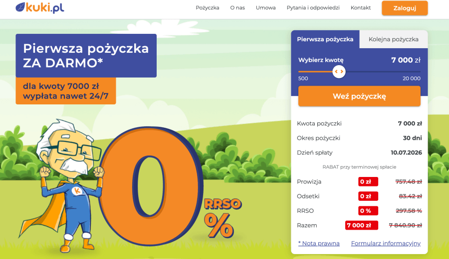 Strona internetowa Kuki
