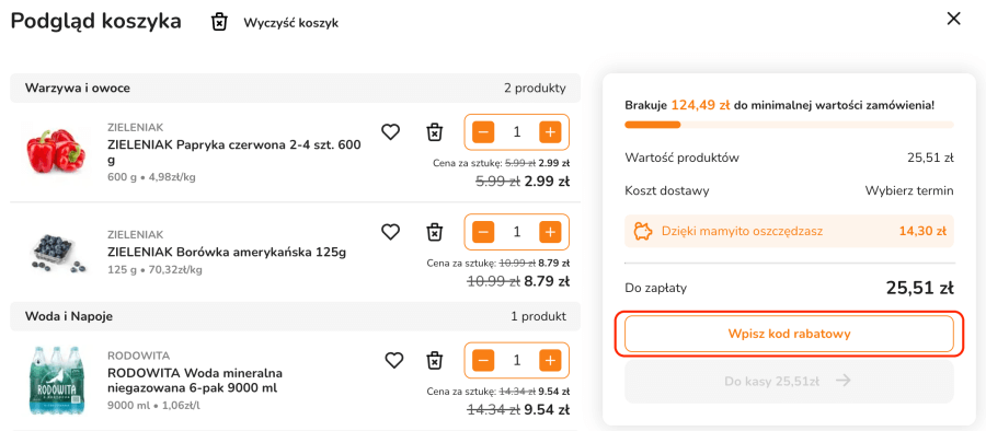 Miejsce na kod rabatowy Mamyito