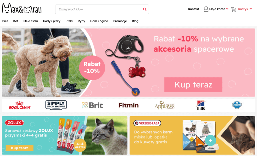 Strona internetowa Max&Mrau