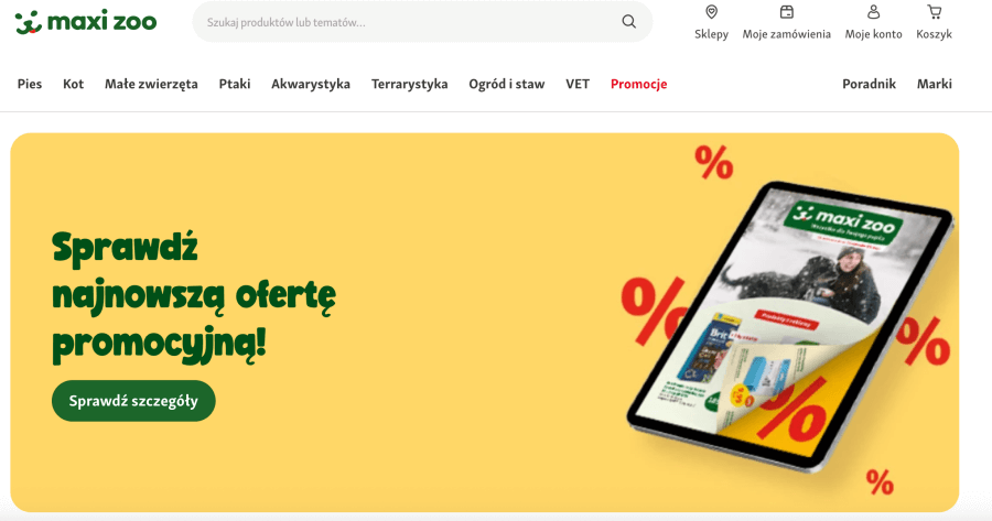 Strona internetowa Maxi ZOO