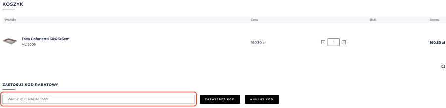 Miejsce na kod rabatowy Miloohome