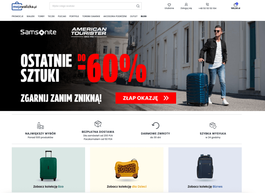 Strona internetowa Moja Walizka