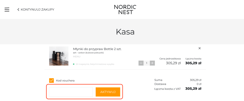 Miejsce na kod rabatowy Nordic Nest