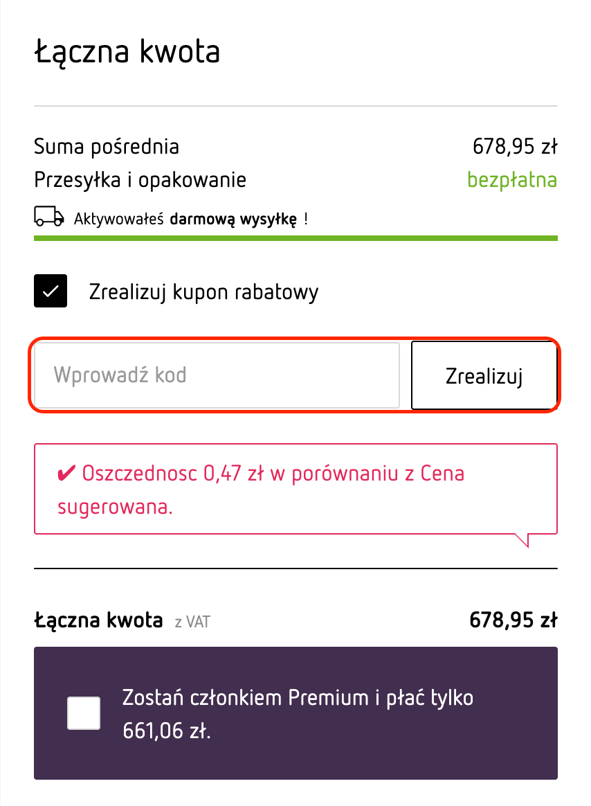 Miejsce na kod rabatowy Parfumdreams