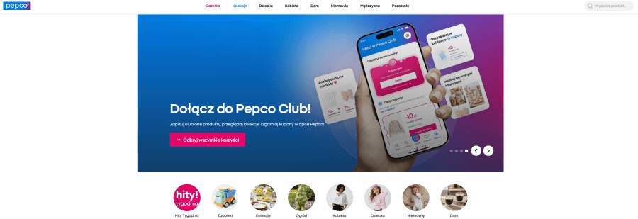 Strona internetowa Pepco
