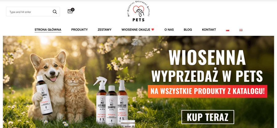 Sklep internetowy Pets Store