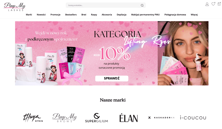 Strona internetowa pimp my lashes