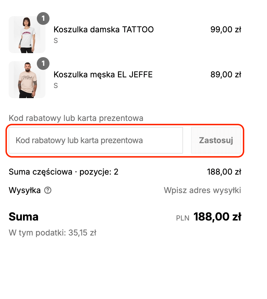 Miejsce na kod rabatowy Pitbull