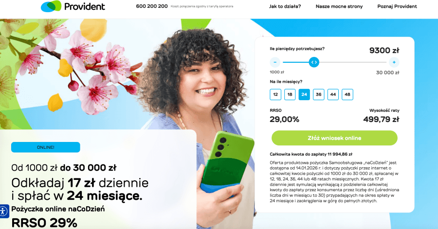 Strona internetowa provident