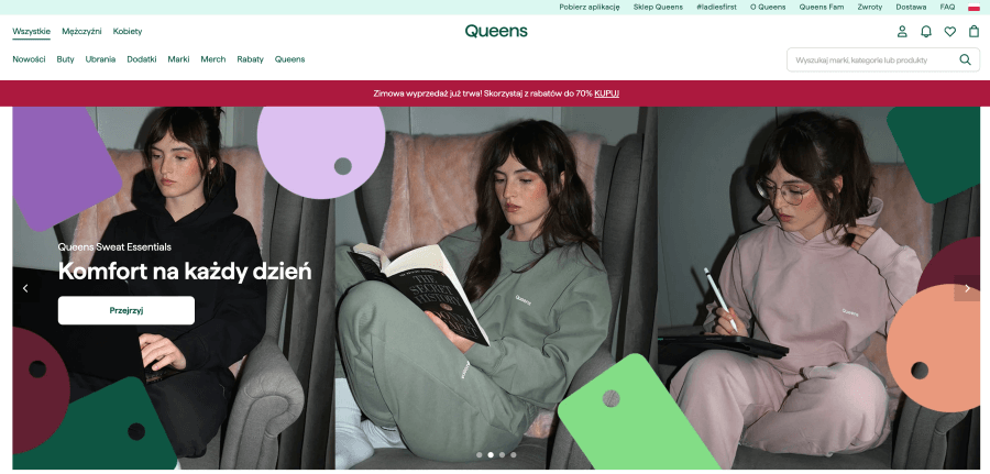 Strona internetowa queens