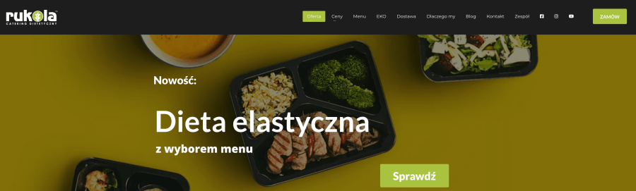 Strona internetowa Rukola Catering