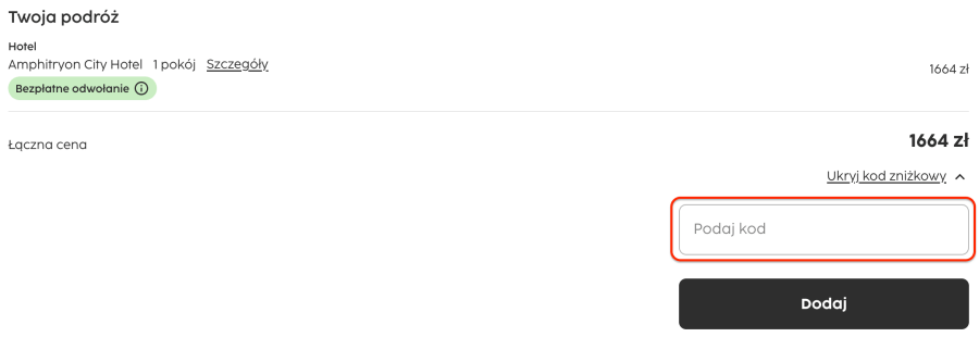 Miejsce na kod rabatowy Sembo