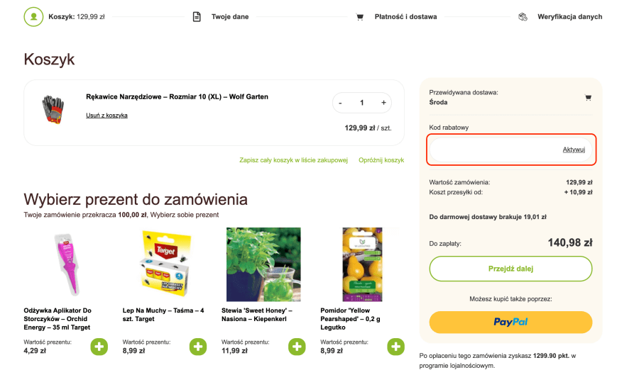 Miejsce na kod rabatowy Sklep dla Ogrodu