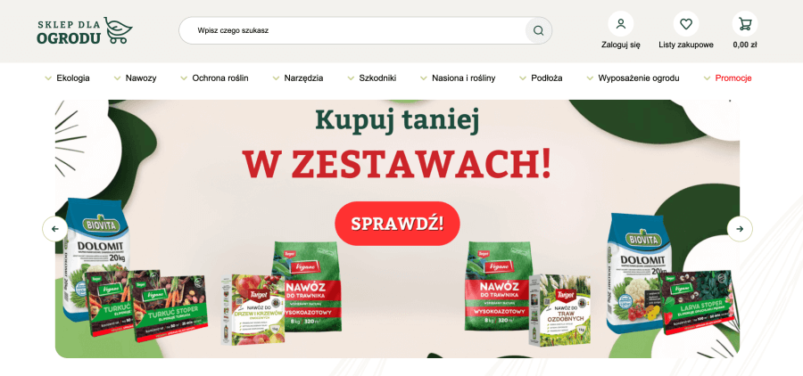 Sklep internetowy Sklep dla Ogrodu