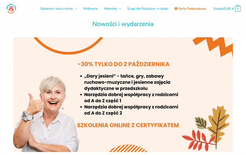 Strona internetowa Sklepu Majki Jeżowskiej