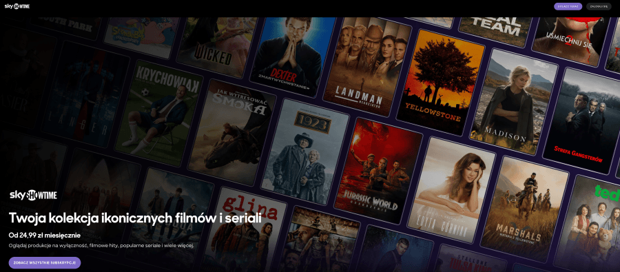 Strona internetowa Skyshowtime