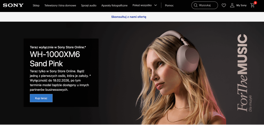 Sklep internetowy Sony