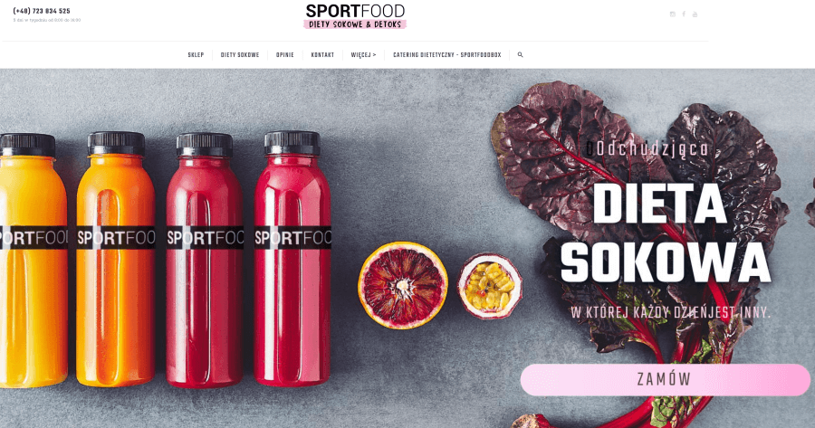 Strona internetowa Sportfood