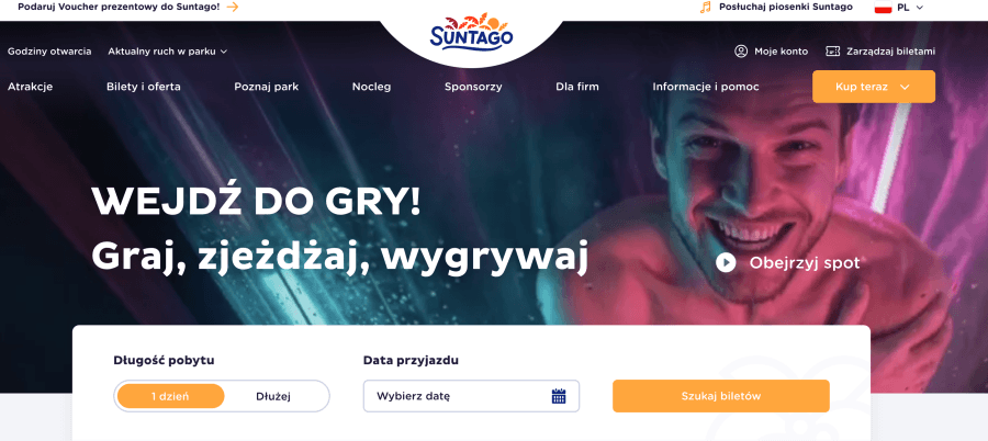 Strona internetowa Suntago