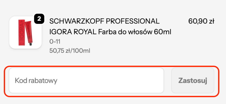 Miejsce na kod rabatowy Trena