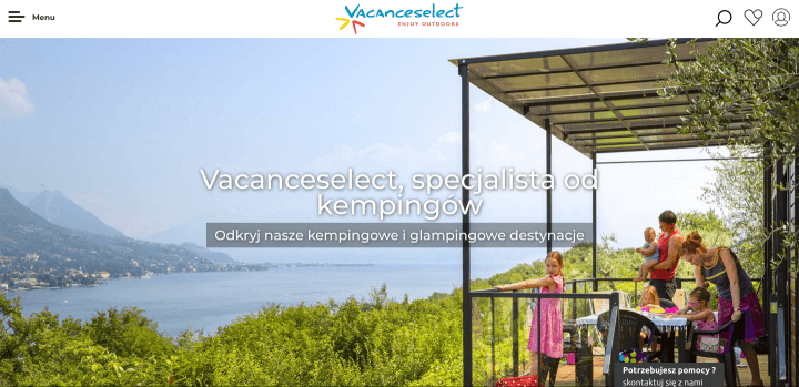 Strona internetowa Vacanceselect