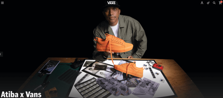 Strona internetowa VANS